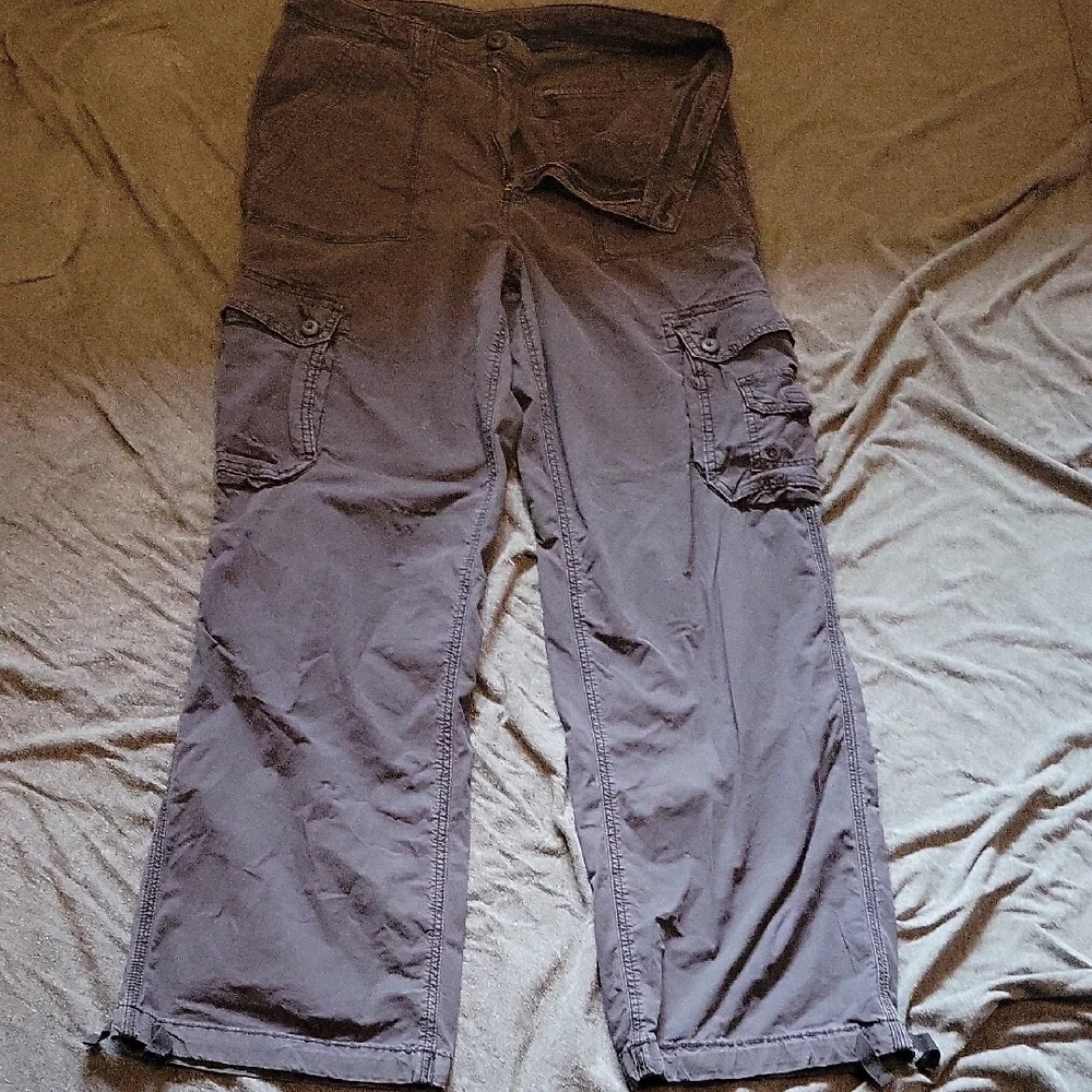 American Eagle Outfitters Women's Charcoal Ankle Jogger Pants - Picture 5 of 7